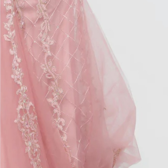 Fashion Nova Elegant Lace & Sequence Rose Dress - Picture 9 of 12